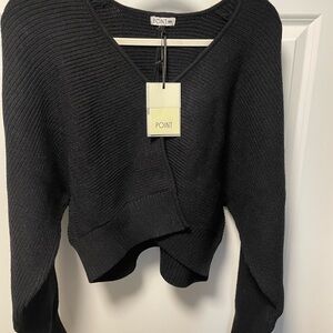 Point Black Cropped Bolero Sweater